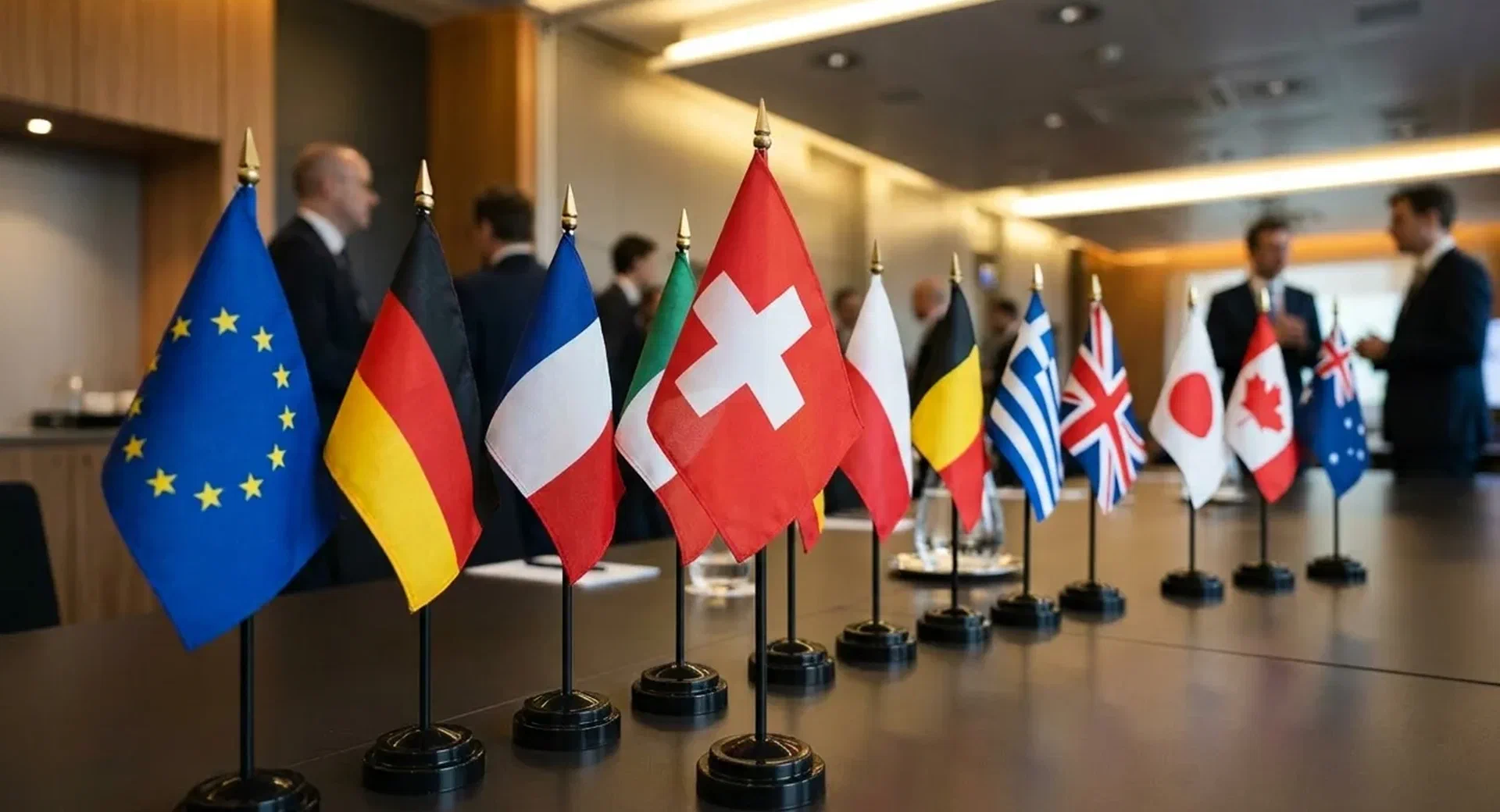 Länderflaggen als Bild für internationale Beziehungen und Aussenpolitik | Demain